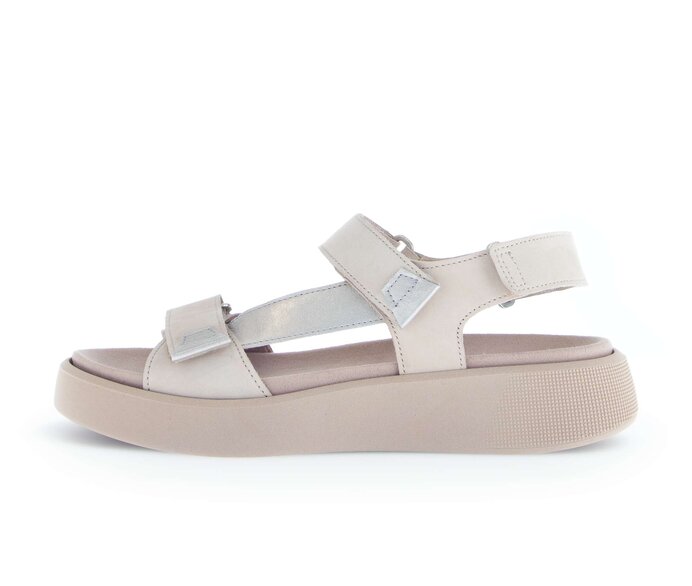 Gabor Riemchensandale Gold - Materialmix Leder