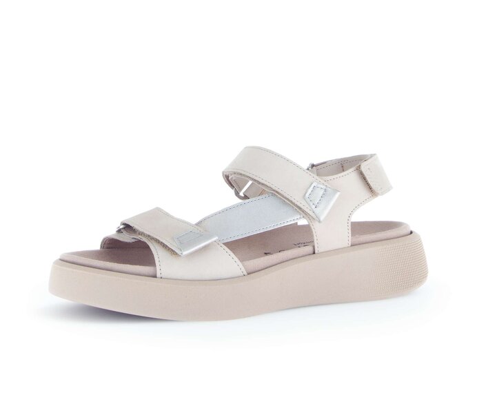 Gabor Riemchensandale Gold - Materialmix Leder