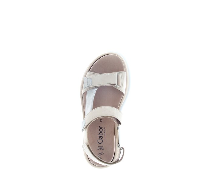 Gabor Riemchensandale Gold - Materialmix Leder