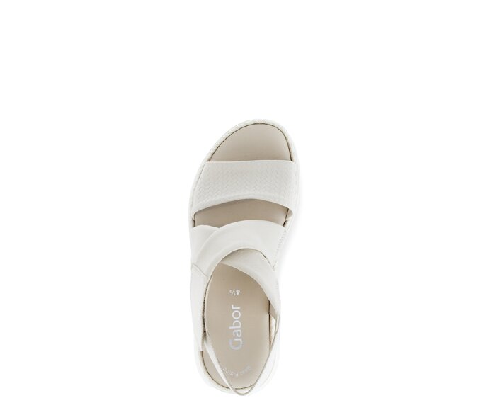 Gabor Plateau Sandale Beige - Glattleder