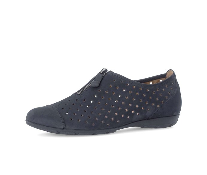 Gabor Sportliche Ballerina Blau - Rauleder