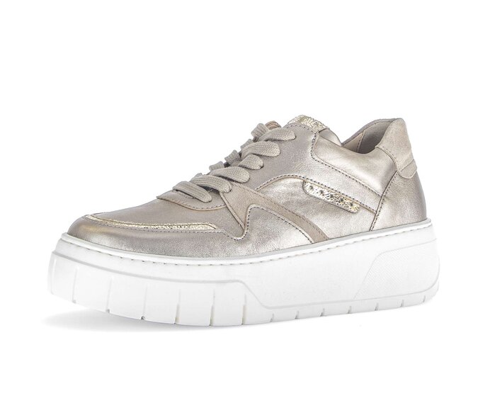 Gabor Sneaker Low Gold - Materialmix Leder