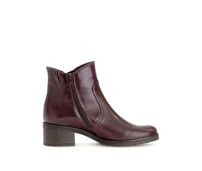 Gabor Elegante Stiefelette Rot - Glattleder