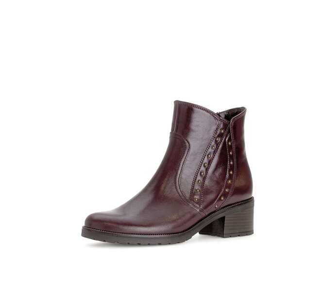 Gabor Elegante Stiefelette Rot - Glattleder