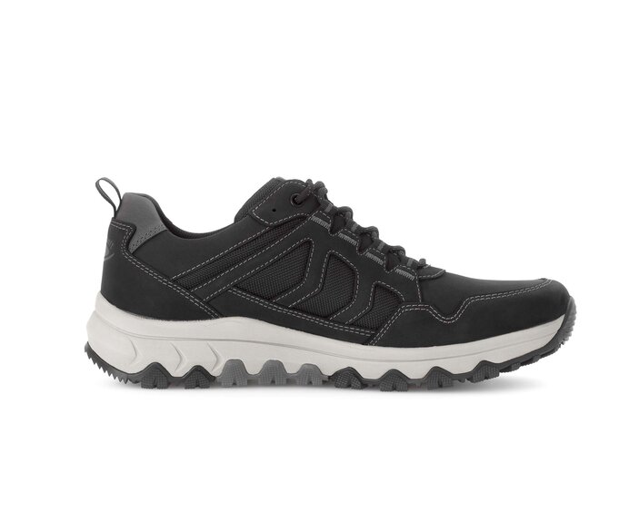 Gabor Rollingsoft Sneaker Low Schwarz - Materialmix Leder/Textil