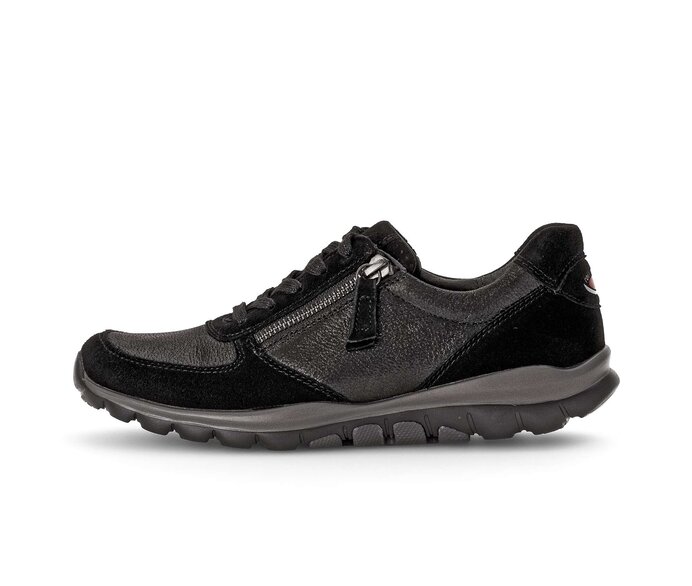 Gabor Sneaker Low Schwarz - Materialmix Leder