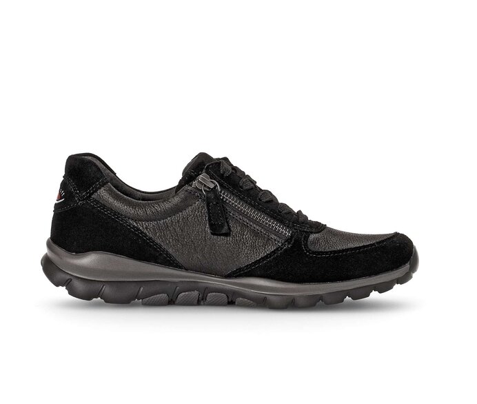 Gabor Sneaker Low Schwarz - Materialmix Leder