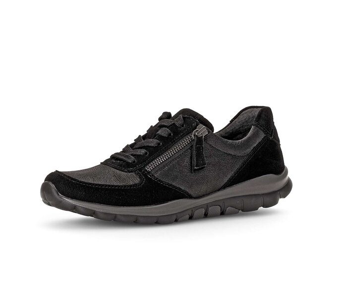 Gabor Sneaker Low Schwarz - Materialmix Leder