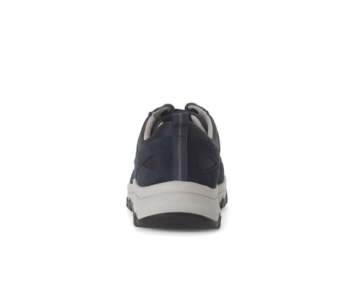 Gabor Rollingsoft Sneaker Low Blau - Materialmix Leder/Textil