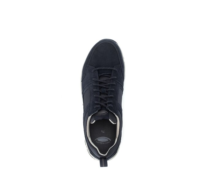 Gabor Rollingsoft Sneaker Low Blau - Materialmix Leder/Textil