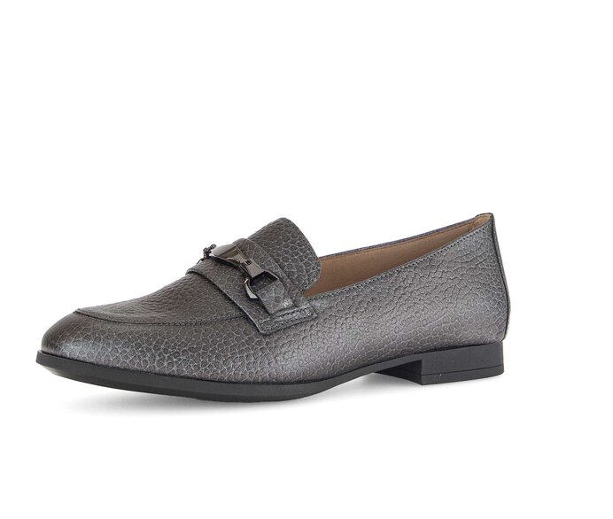 Gabor Slipper Silber - Glattleder