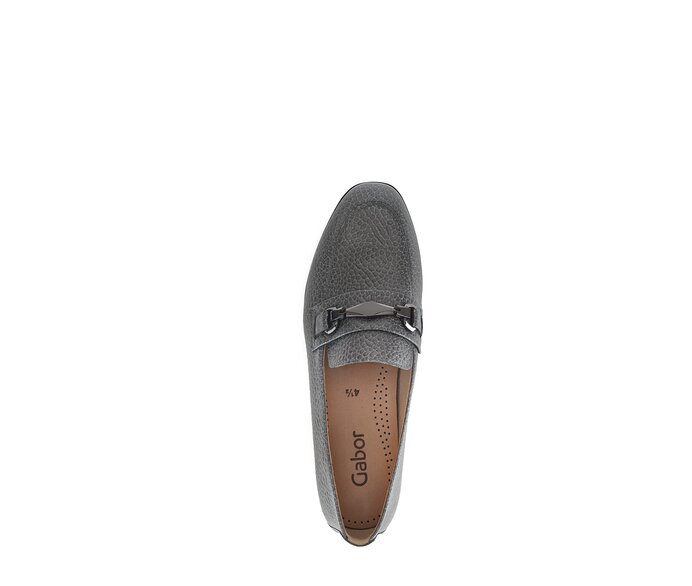 Gabor Slipper Silber - Glattleder
