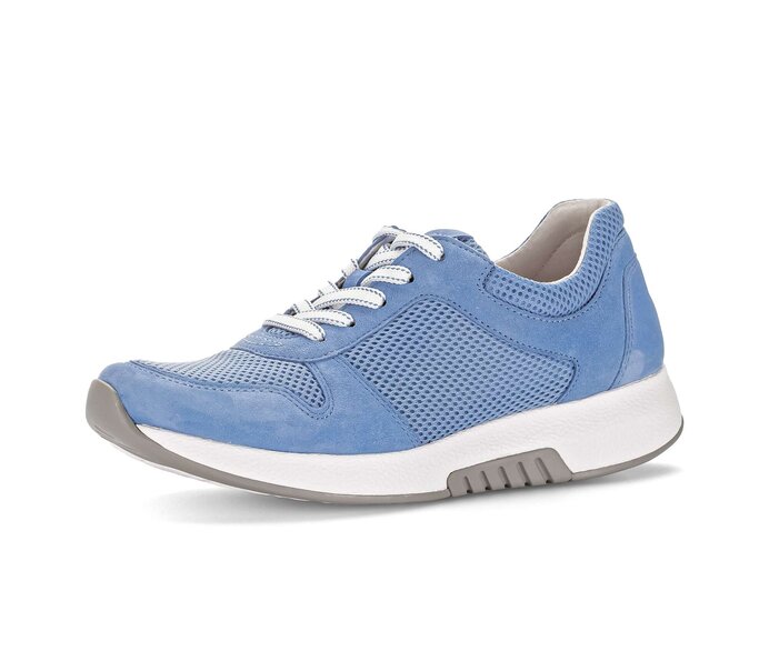 Gabor Sneaker Low Blau - Materialmix Lederimitat