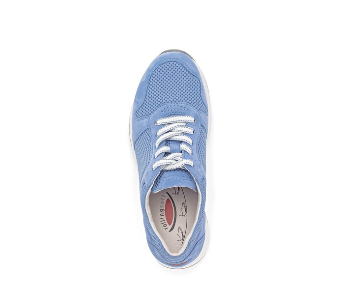 Gabor Sneaker Low Blau - Materialmix Lederimitat