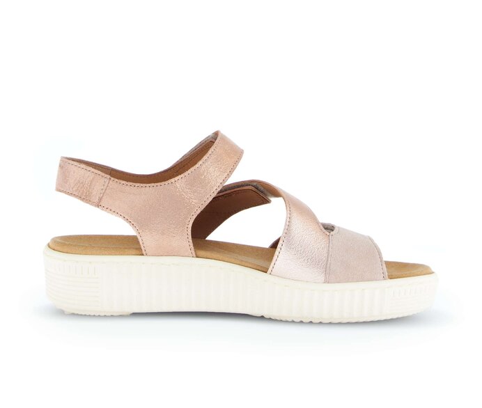 Gabor Plateau Sandale Rosa - Materialmix Leder
