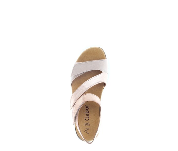 Gabor Plateau Sandale Rosa - Materialmix Leder