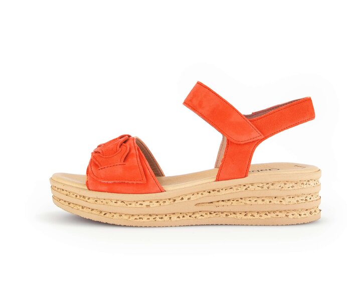 Gabor Plateau Sandale Orange - Rauleder