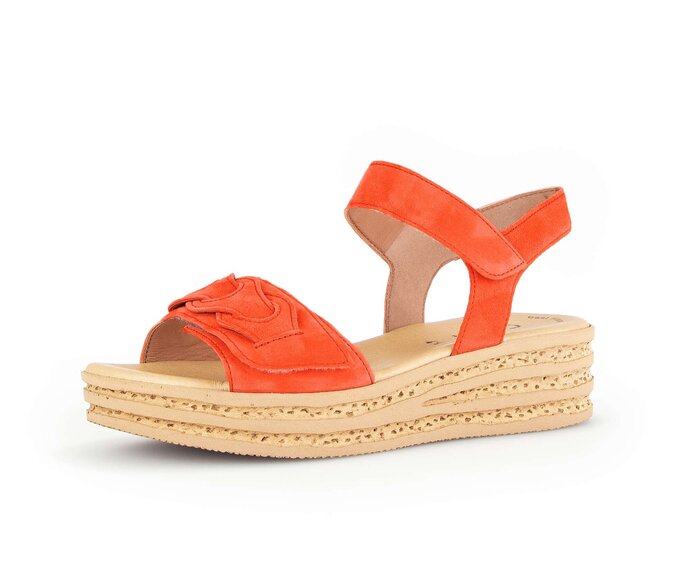 Gabor Plateau Sandale Orange - Rauleder