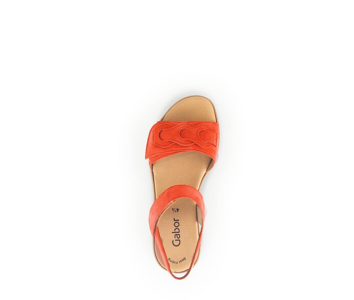 Gabor Plateau Sandale Orange - Rauleder
