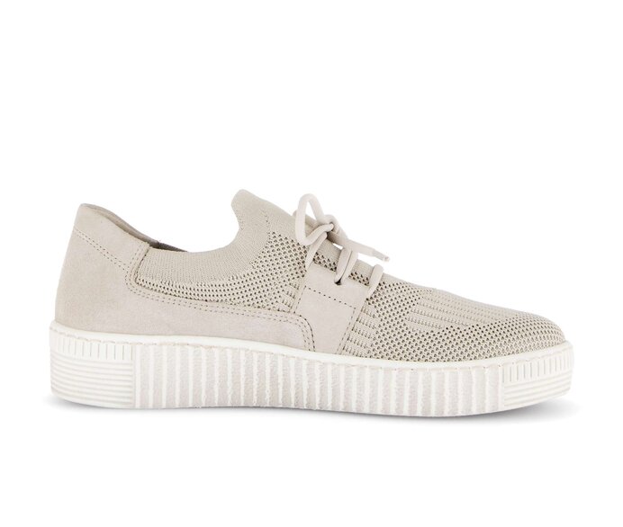 Gabor Sneaker Low Beige - Materialmix Leder/Lederimitat