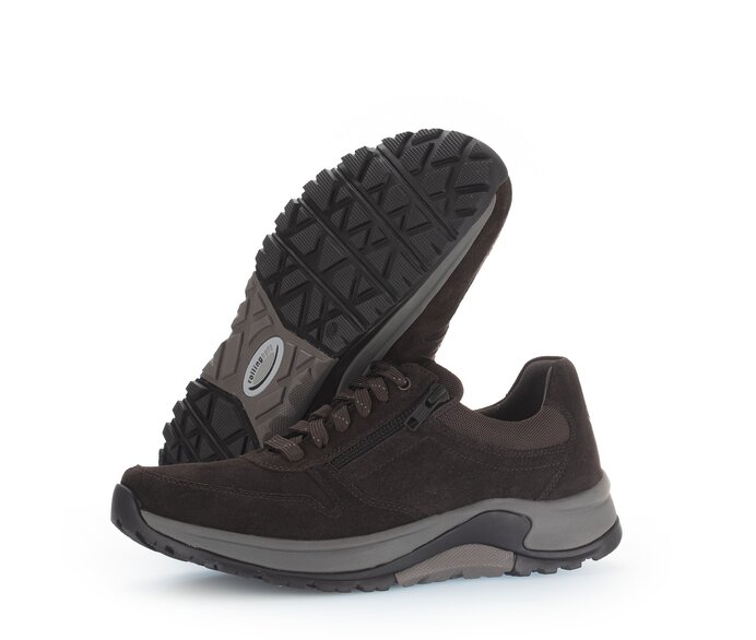 Gabor Rollingsoft Sneaker Low Braun - Materialmix Leder/Textil