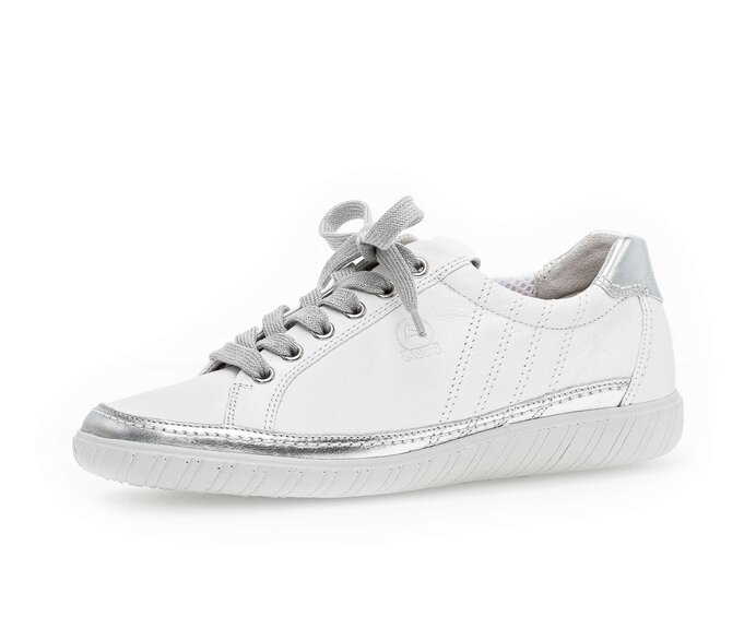 Gabor Sneaker Low Weiß - Materialmix Leder