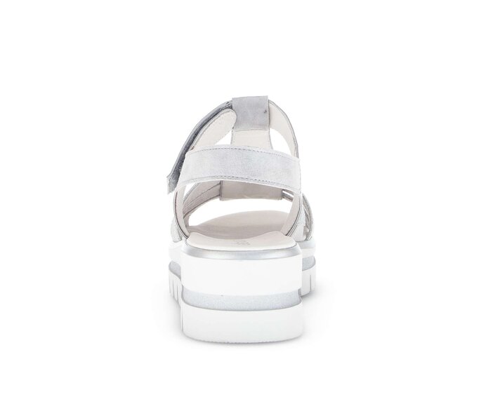 Gabor Plateau Sandale Grau - Materialmix Leder/Lederimitat