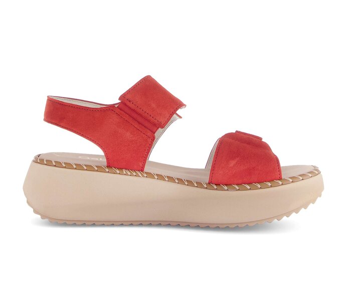 Gabor Plateau Sandale Rot - Rauleder
