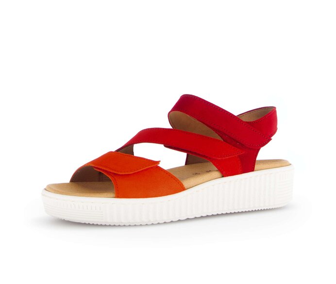Gabor Plateau Sandale Rot - Rauleder