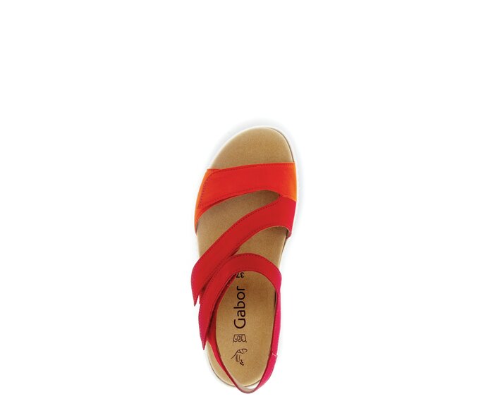 Gabor Plateau Sandale Rot - Rauleder