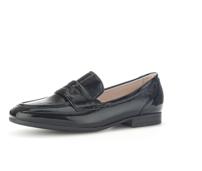 Gabor Slipper Schwarz - Lackleder