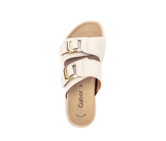 Gabor Pantolette Creme - Glattleder