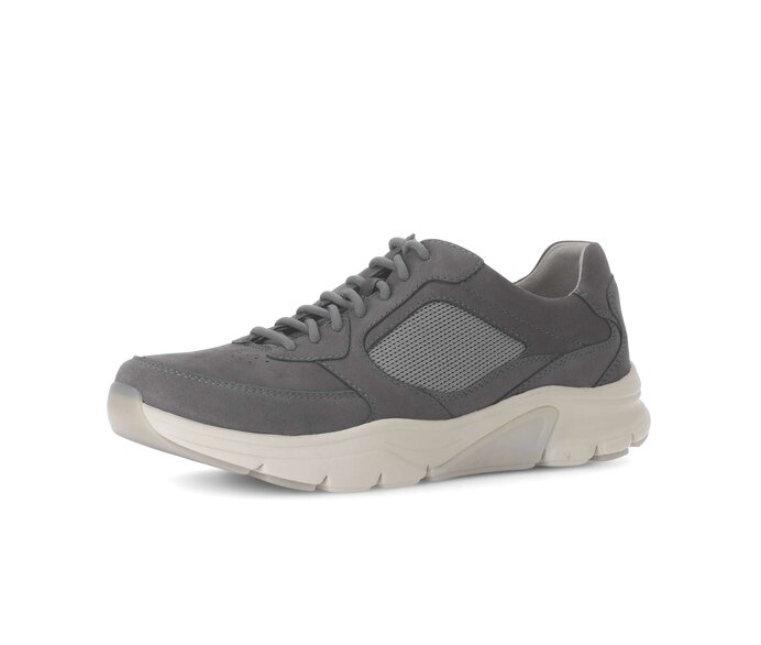 Gabor Rollingsoft Sneaker Low Grau - Materialmix Leder/Textil