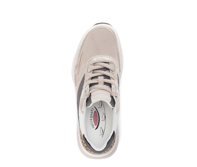 Gabor Sneaker Low Beige - Materialmix Leder/Lederimitat