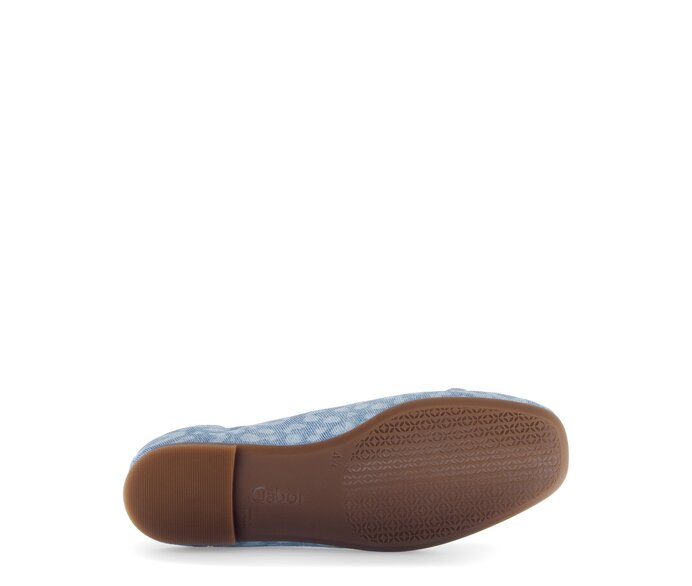 Gabor Eleganter Ballerina Blau - Effektleder