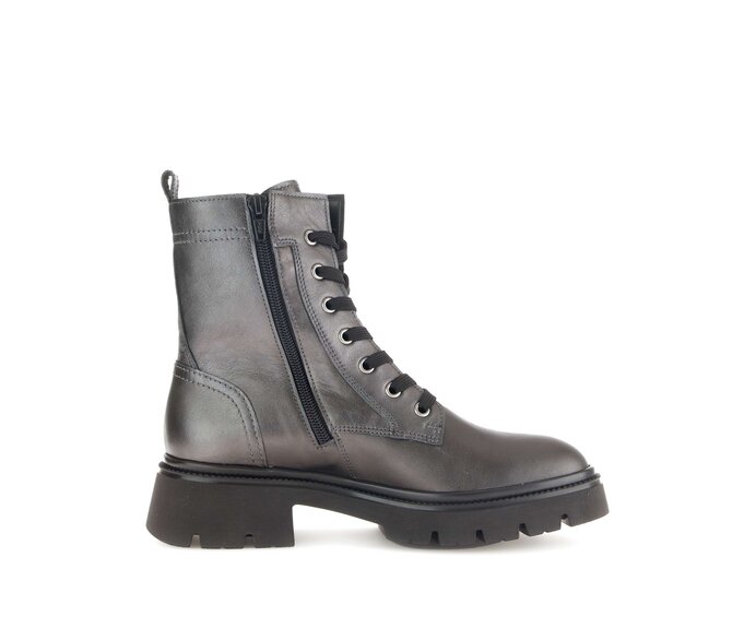 Gabor Schnürstiefelette Silber - Glattleder