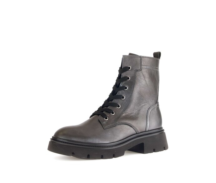 Gabor Schnürstiefelette Silber - Glattleder