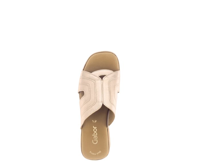 Gabor Plateau Sandale Gold - Effektleder