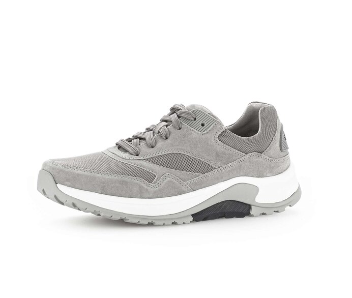 Gabor Rollingsoft Sneaker Low Grau - Materialmix Leder/Textil