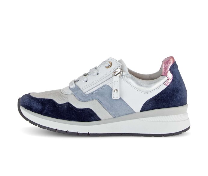 Gabor Sneaker Low Blau - Materialmix Leder/Lederimitat