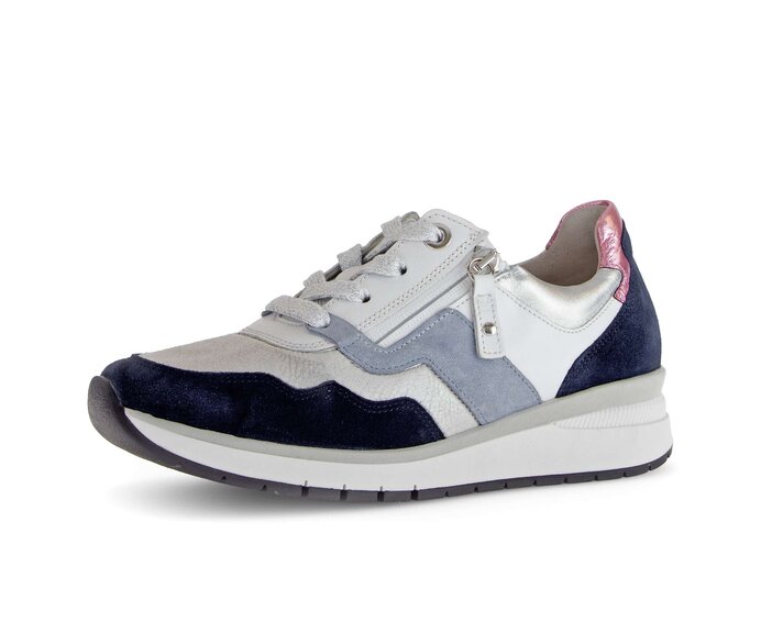 Gabor Sneaker Low Blau - Materialmix Leder/Lederimitat