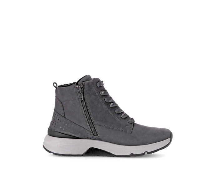 Gabor Sportliche Stiefelette Grau - Rauleder