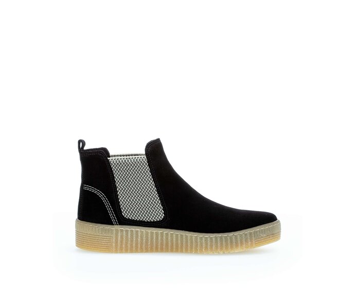 Gabor Chelsea Boot Schwarz - Rauleder