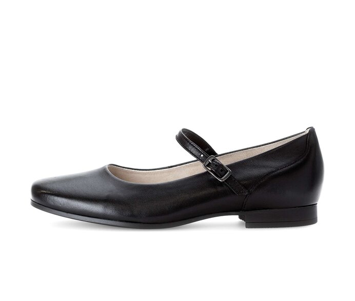 Gabor Eleganter Ballerina Schwarz - Glattleder