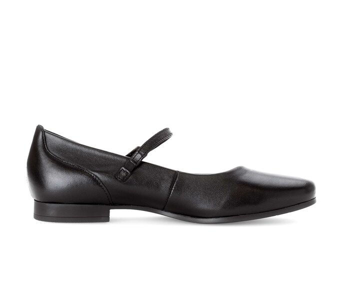 Gabor Eleganter Ballerina Schwarz - Glattleder