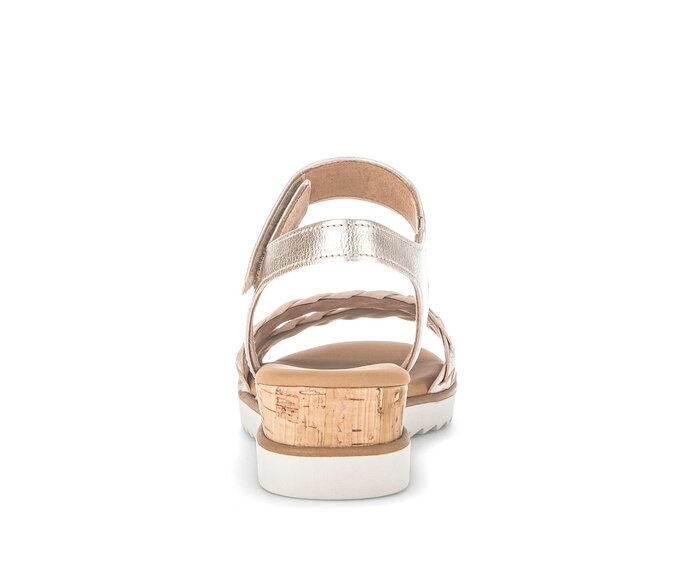 Gabor Keilsandalette Gold - Effektleder