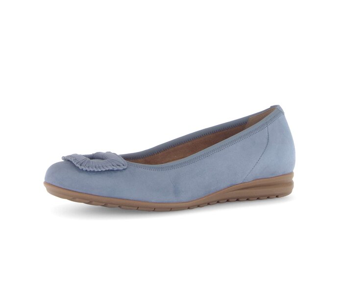 Gabor Sportliche Ballerina Blau - Rauleder