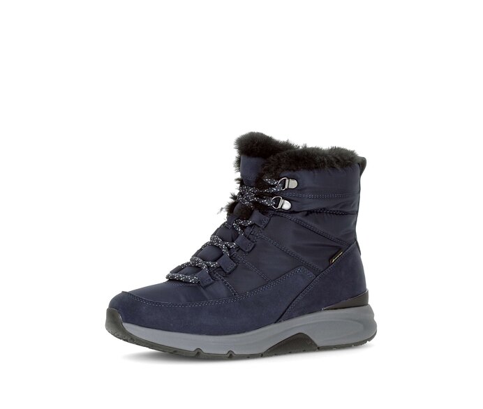 Gabor Winterstiefelette Blau - Materialmix Leder/Lederimitat