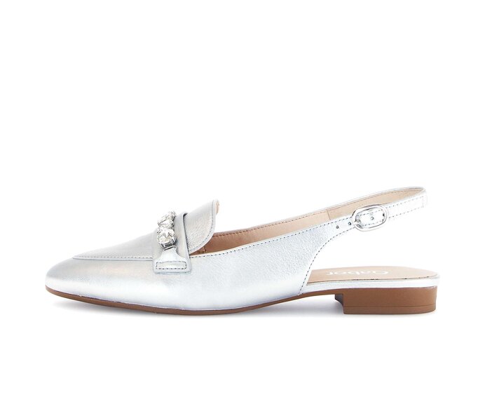 Gabor Slingpumps Silber - Effektleder