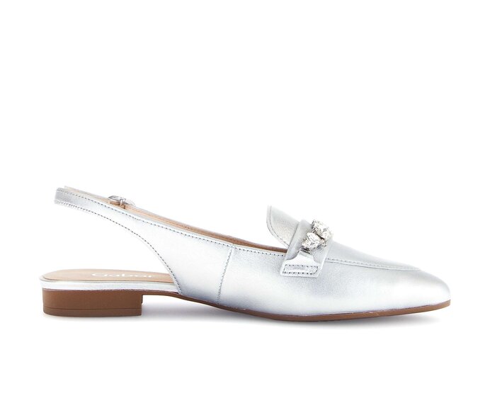 Gabor Slingpumps Silber - Effektleder